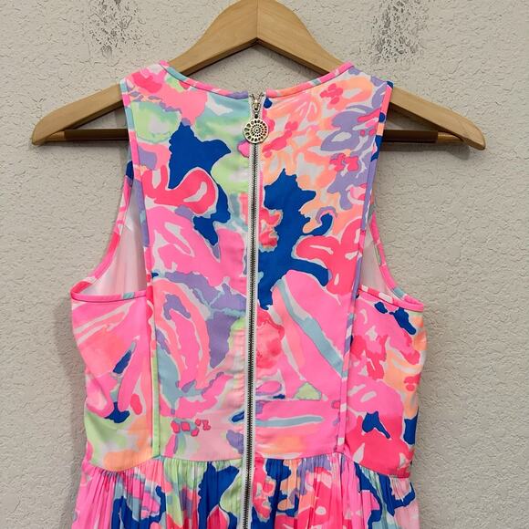 LILLY PULITZER Kassia Mini Dress Playa Hermosa Floral Fit & Flare - Picture 9 of 16